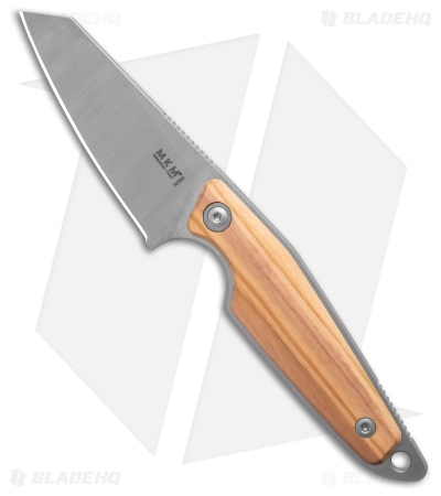 MKM-Maniago Knife Makers Makro 2 Fixed Blade Knife Olive Wood (2.8" Satin)