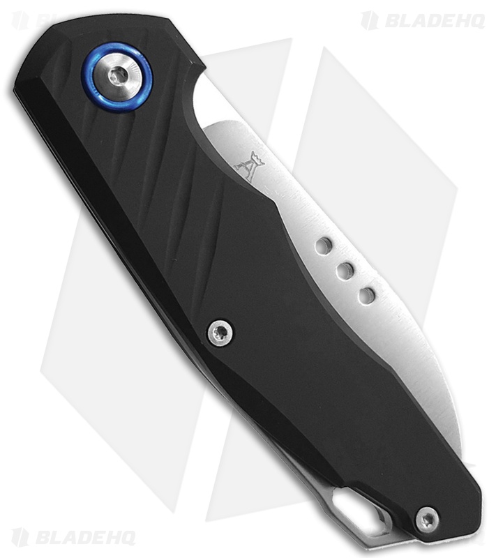MKM Anso Root Slip Joint Knife Black Aluminum(2.8" Satin)