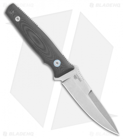 MKM Terzuola TPF Defense MagnaCut Fixed Blade Knife Black G-10 (3.3" Stonewash)