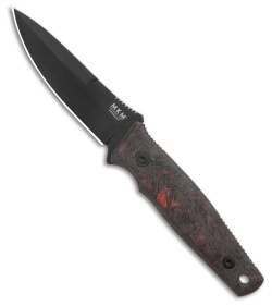 MKM TPF Defense MagnaCut Fixed Blade Knife Fat Carbon Black/Red (3.8" SW)