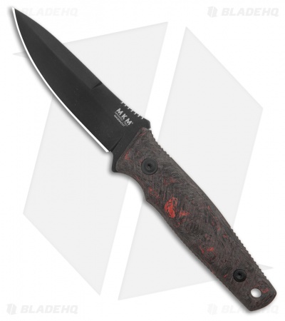 MKM TPF Defense MagnaCut Fixed Blade Knife Fat Carbon Black/Red (3.8" SW)