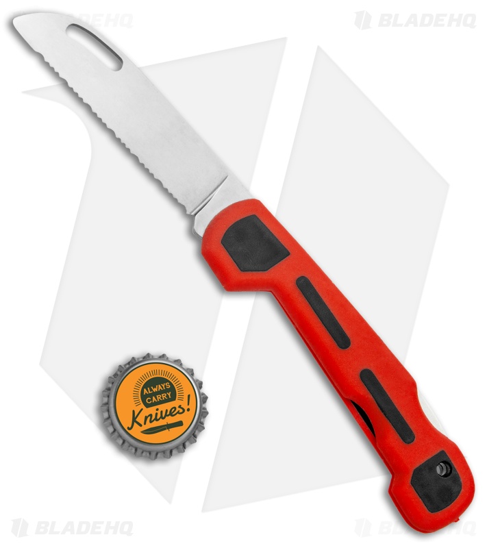 Mac Coltellerie Skippy Marine Serrated Folding Knife  Red/Black (3.25" Satin)