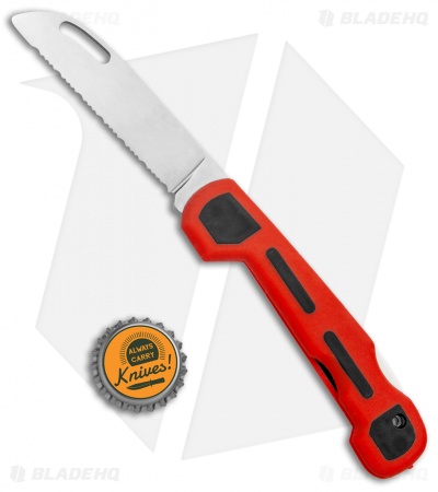 Mac Coltellerie Skippy Marine Serrated Folding Knife  Red/Black (3.25" Satin)