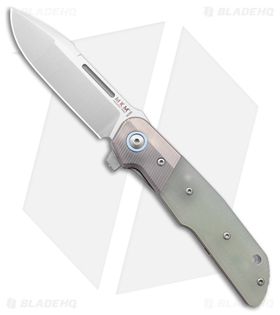 MKM Terzuola Clap Liner Lock Knife Jade G-10 w/ Titanium Bolsters (3" Satin)
