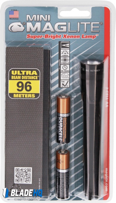 Mag-Lite Mini Maglite 2 AA Cell Flashlight Black 14 Lumens