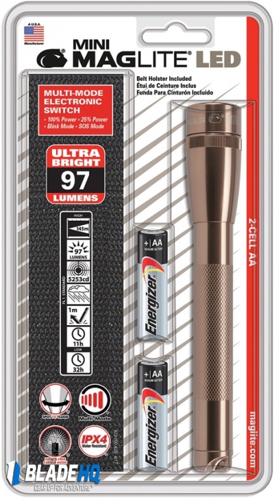 Mag-Lite Mini Maglite LED 2AA Copper (97 Lumens) - Blade HQ