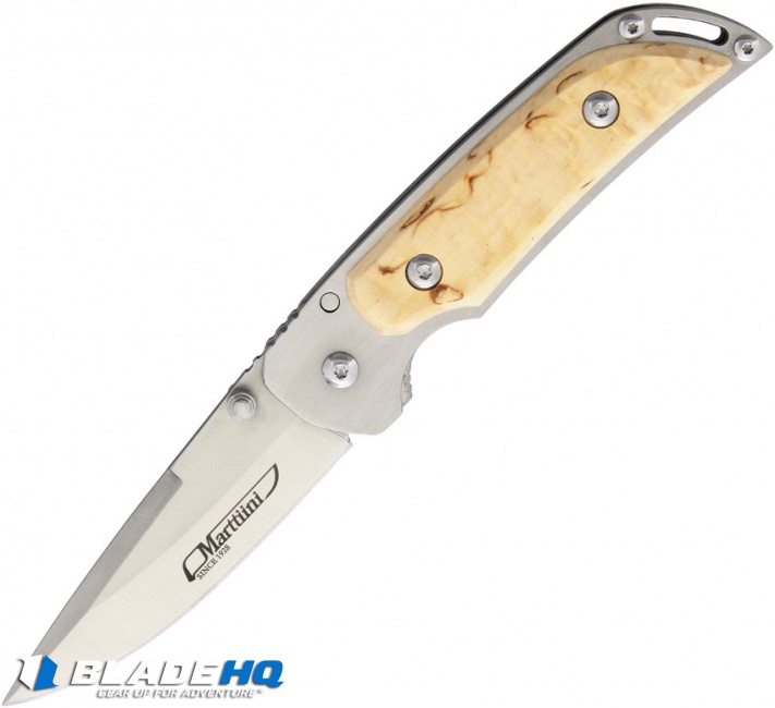 Marttiini MFK-2CB Folder Curly Birch/Stainless  (3.125" Satin)