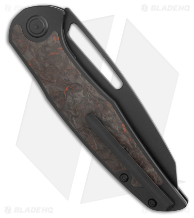 Mallery Designs Phorus V2 PVD Titanium Orange Dark Matter Inlay (3.5" PVD)
