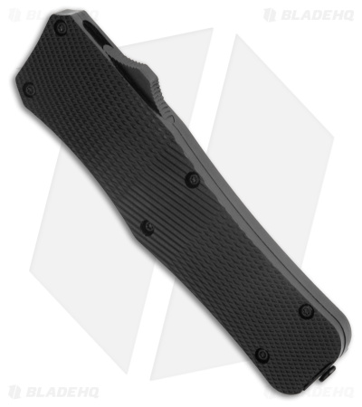 Mantis Auto Tanto Stilletto OTF Dagger Knife Black Aluminum (3.2" Satin)