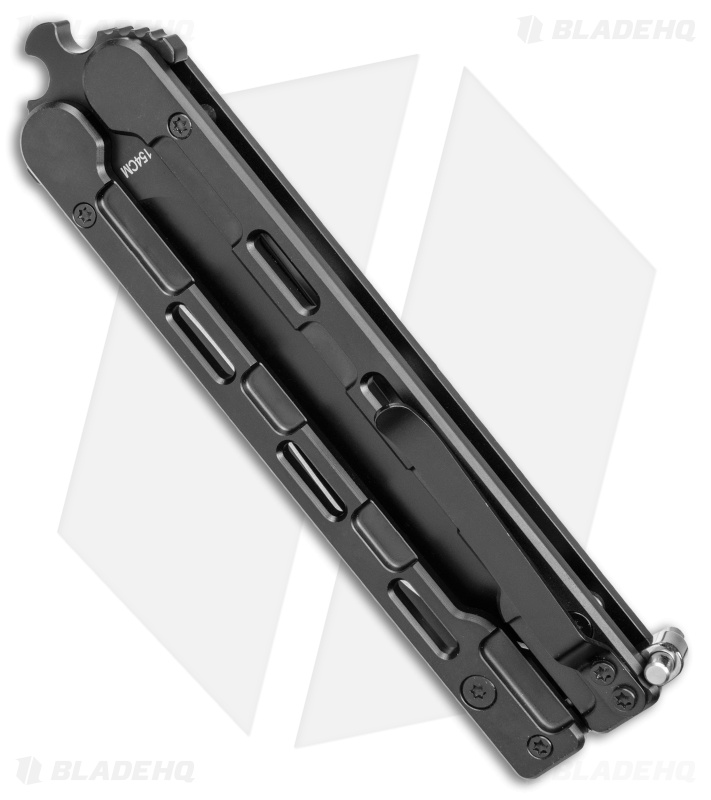 Mantis Flyswitch Standard Balisong Butterfly Knife Black Titanium 