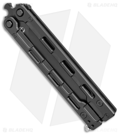 Mantis Flyswitch Standard Balisong Butterfly Knife Black Titanium 
