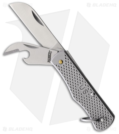 Marbles G.I. Jack Slip Joint Keychain Knife Gray Steel (2.4" Satin)