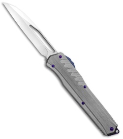 Marfione Custom Cypher MK7 OTF Knife Battleship Gray w/Purple Ti (4" Mirror)