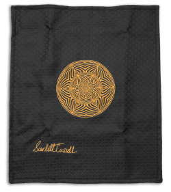 Marfione Customs Source Handkerchief 12" x 10" - Black/Gold