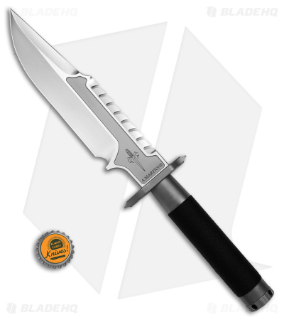 Marfione Custom Knives Interceptor Fixed Blade Knife Black Cord (7.875" Satin)