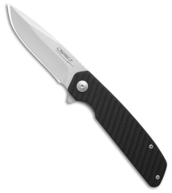 Marttiini Knives MEF8 Drop Point Liner Lock Knife Black G-10 (3.5" Bead Blast)