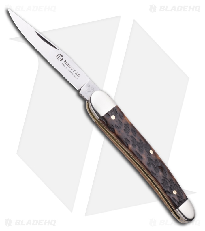 Maserin CE618 Traditional Pocket Knife 3.215" Jigged Bone 