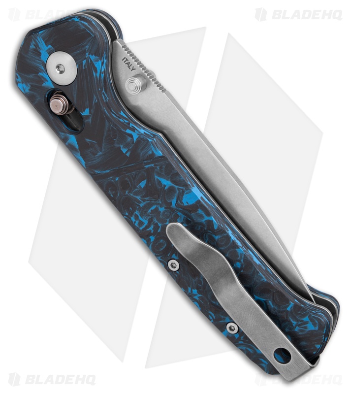 Maserin Frontier Crossbar Lock Black/Blue Carbon Fiber (3.25" Stonewash)