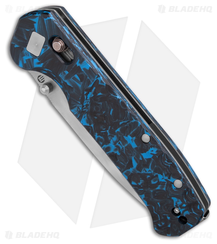 Maserin Frontier Crossbar Lock Black/Blue Carbon Fiber (3.25" Stonewash)