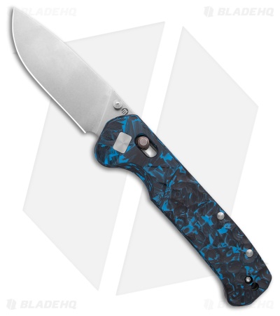 Maserin Frontier Crossbar Lock Black/Blue Carbon Fiber (3.25" Stonewash)