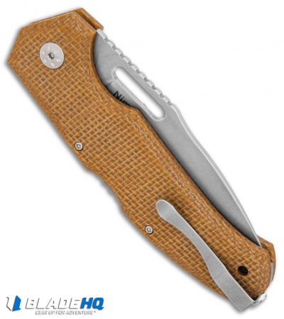 Maserin Nimrod Lockback Knife Desert Canvas Micarta (3.5" Stonewash) 480MD
