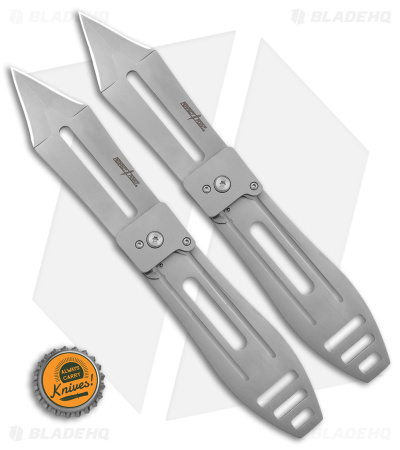 Master Cutlery Perfect Point 9" Compact Folding Throwing Knife Set (2 Knives) 