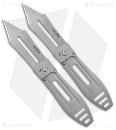 Master Cutlery Perfect Point 9" Compact Folding Throwing Knife Set (2 Knives) 