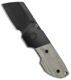 Matsey Striga Bolster Lock Knife DLC Titanium Green Micarta (2" DLC)