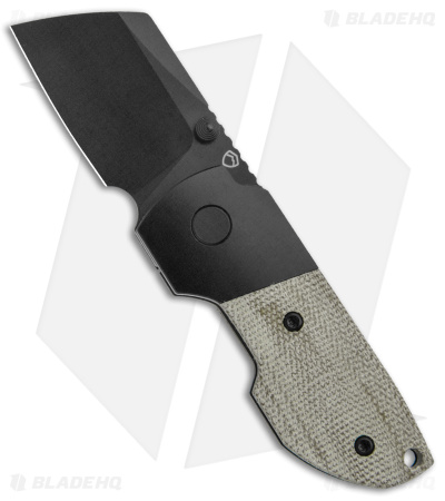 Matsey Striga Bolster Lock Knife DLC Titanium Green Micarta (2" DLC)