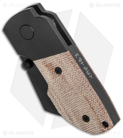Matsey Striga Bolster Lock Knife DLC Titanium Natural Micarta (2" DLC)