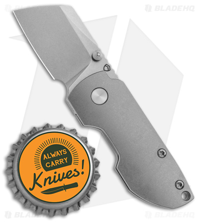 Matsey Striga Frame Lock Knife Stonewashed Titanium (2" SW)