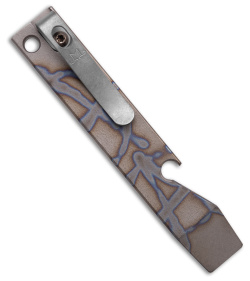 Maverick Customs 4" Ti Pocket Pry Bar Tool Bottle Opener - Anarchy Flamed