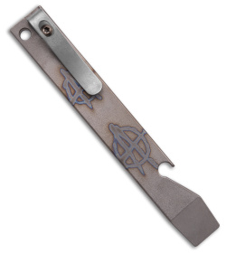 Maverick Customs 5" Ti Pocket Pry Bar Tool Bottle Opener - Anarchy Torched