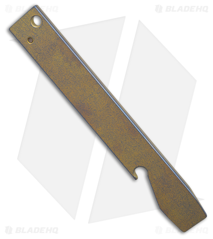 Maverick Customs 5" Ti Pocket Pry Bar Tool Bottle Opener - Yellow Fragtanium