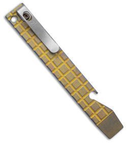 Maverick Customs 5" Ti Pocket Pry Bar Tool Bottle Opener - Yellow Fragtanium