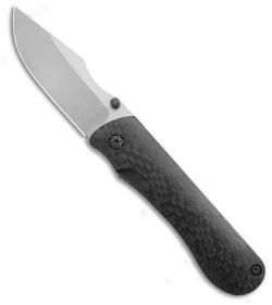 Maverick Customs Evo Harpoon Frame Lock Knife Carbon Fiber (3.4" Satin)