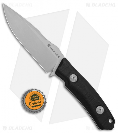 Maxace Baal Fixed Blade Knife Black G-10 w/ Kydex Sheath (4.1" Stonewash)