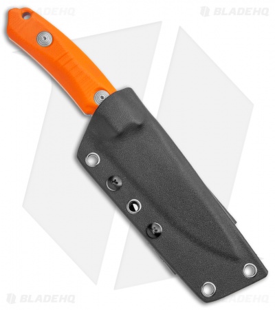 Maxace Baal Fixed Blade Knife Orange G-10 w/ Kydex Sheath (4.1" Stonewash)