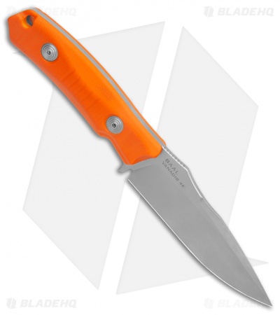 Maxace Baal Fixed Blade Knife Orange G-10 w/ Kydex Sheath (4.1" Stonewash)