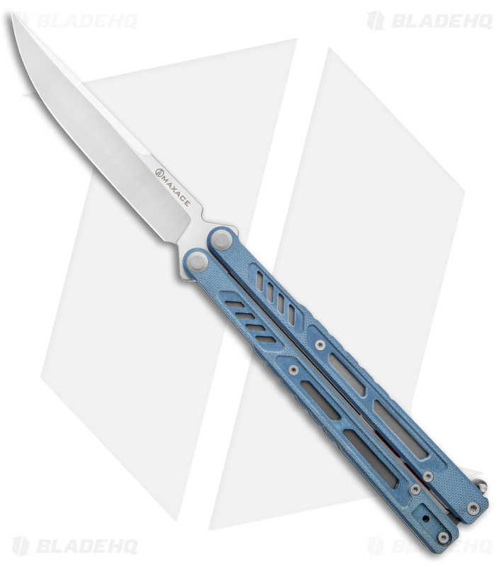 Maxace Banshee V2 Balisong Butterfly Knife Gray G-10 (4.6" Satin)