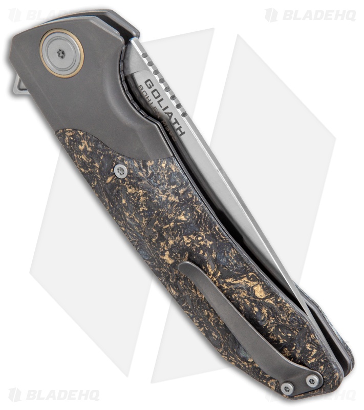 Maxace Knives Goliath 2.0 Liner Lock Knife Luminous CF/Titanium (4.5" Satin) 