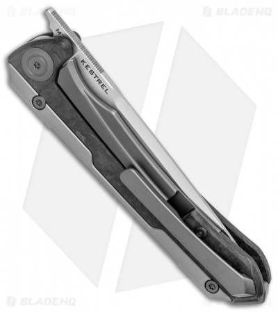 Maxace Kestrel Frame Lock Knife Shred Carbon Fiber (3.75" Satin)
