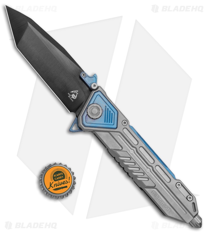 Maxace Midnight Mammoth Knife | Blue Ti - Blade HQ