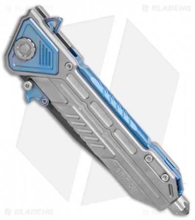 Maxace Midnight Mammoth Frame Lock Knife Titanium (4.4" Black Tanto)