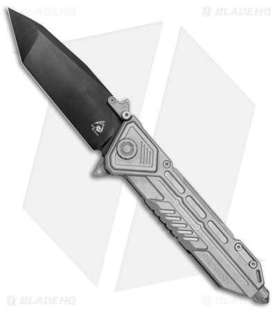 Maxace Midnight Mammoth Frame Lock Knife Titanium (4.4" Black Tanto)