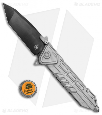 Maxace Midnight Mammoth Frame Lock Knife Titanium (4.4" Black Tanto)