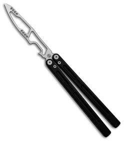 Maxace Phantom Balisong Butterfly Trainer Knife Black Aluminum (4.3" SW)