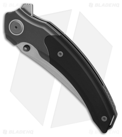 Maxace Rock Liner Lock Knife Black G-10 + Titanium (4" Stonewash M390) MRK01