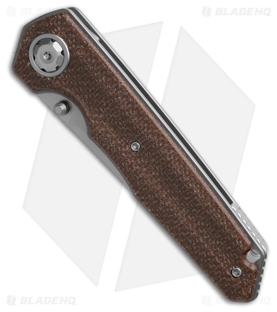 Maxace Knives Samurai 2.0 Liner Lock Knife Brown Micarta (3.75" Stonewash)