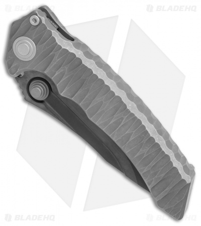 Maxace Knives Midnight Sandstorm Frame Lock Knife Textured Titanium (4.4" Black)